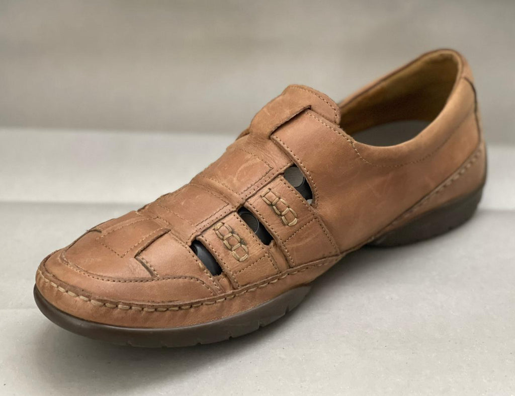 Mephisto Baldy Brown Leather Sandals
