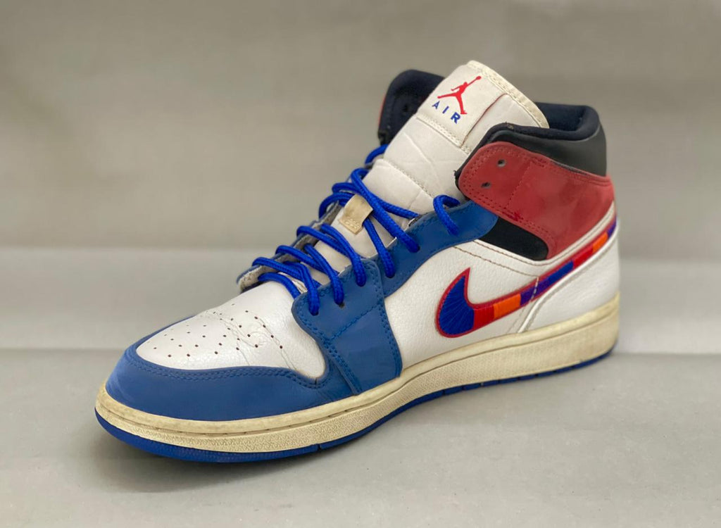 Nike Air Jordan 1 Mid Multicolor Swoosh sneakers