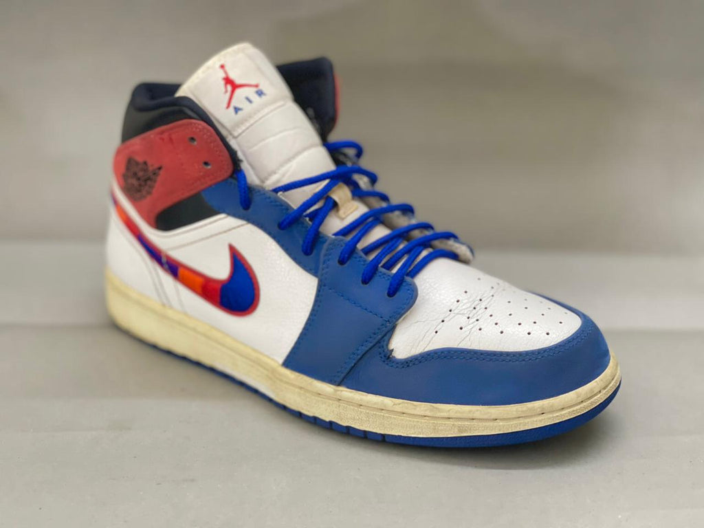 Nike Air Jordan 1 Mid Multicolor Swoosh sneakers