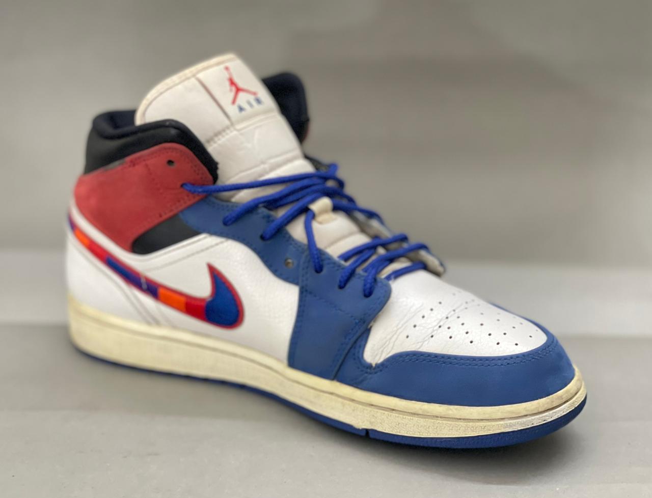 Nike Air Jordan 1 Mid Multicolor Swoosh sneakers