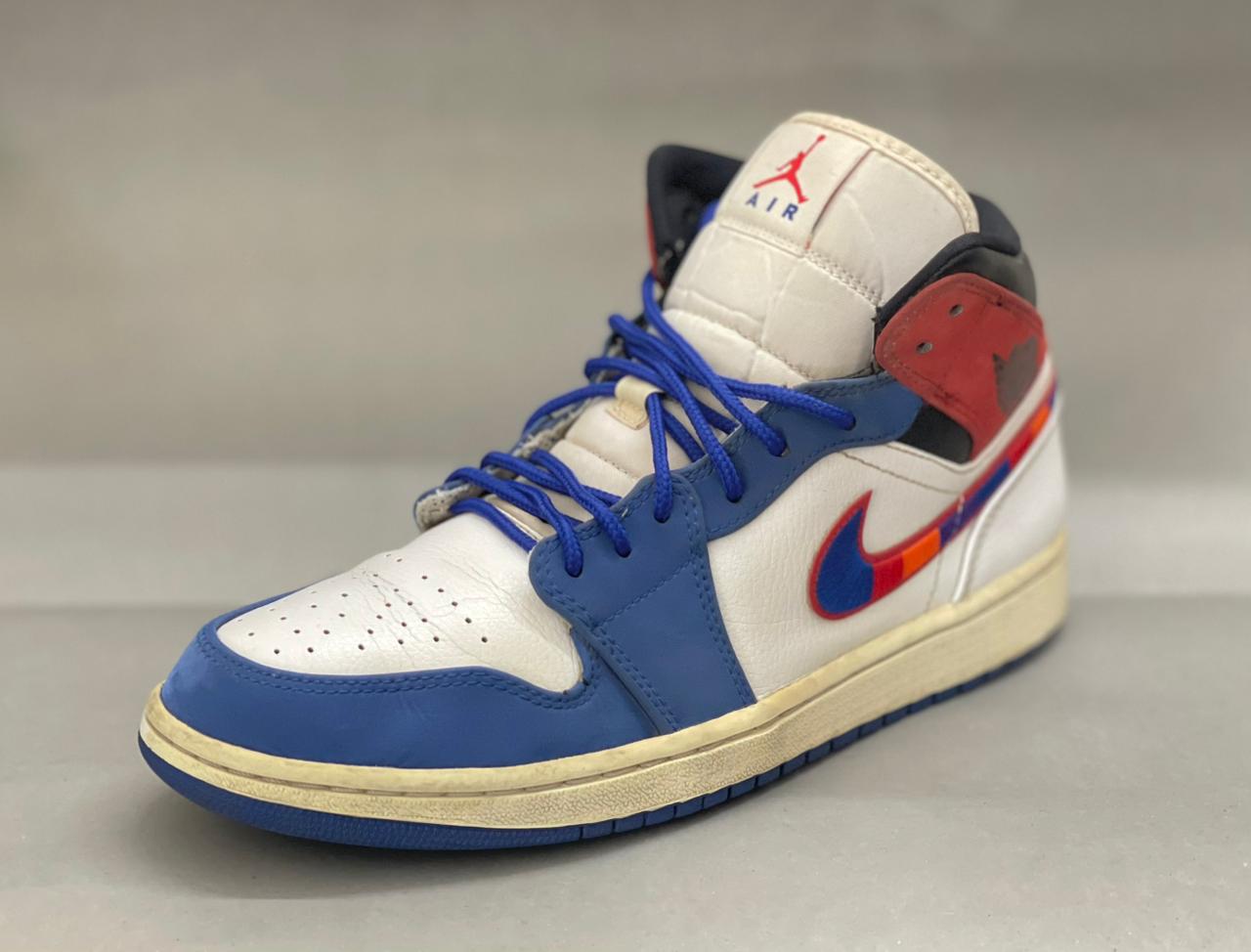 Nike Air Jordan 1 Mid Multicolor Swoosh sneakers