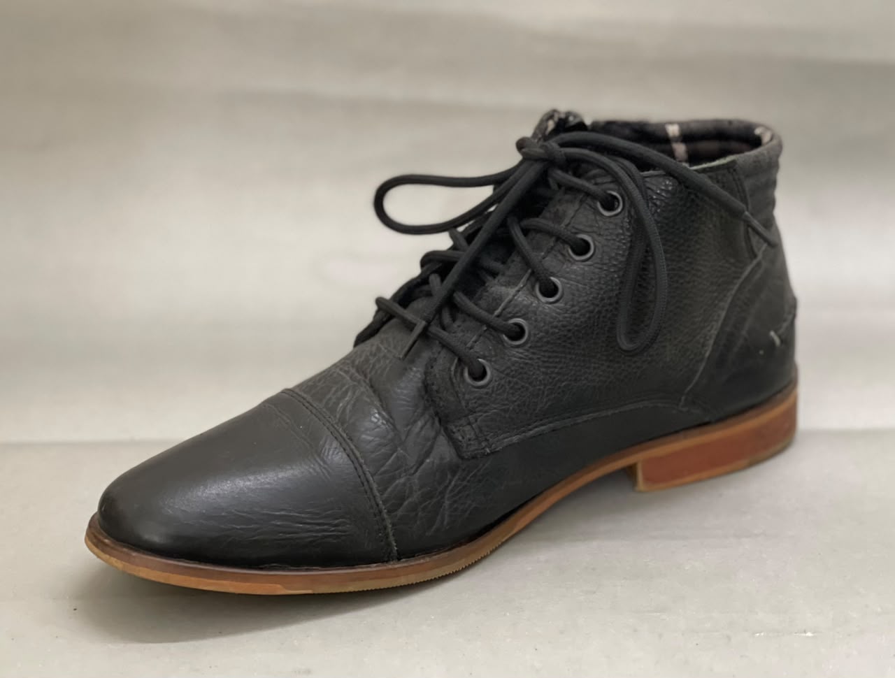 Men's Dune Leather Boots With Side Zip