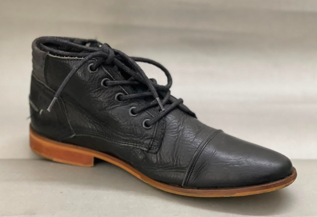 Men's Dune Leather Boots With Side Zip
